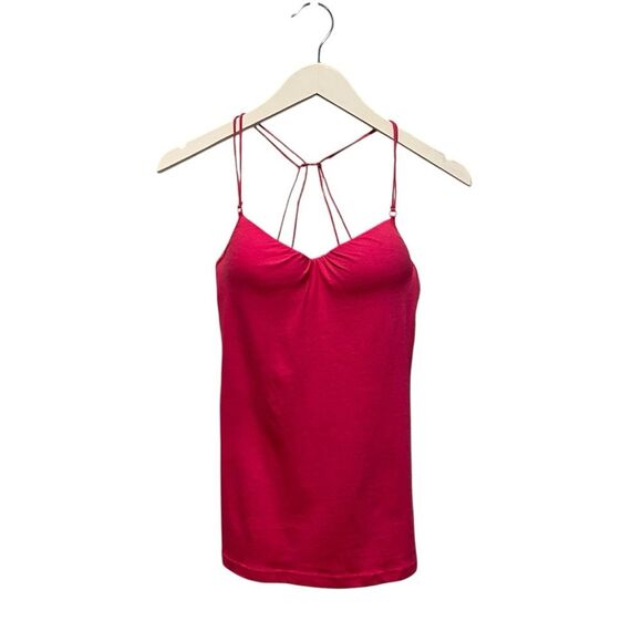 Lei Tank hot pink size medium Strappy padded built in shelf bra size medium - Picture 1 of 9